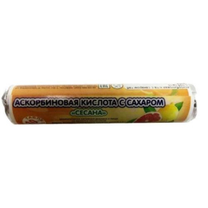 Сесана аскорбиновая кислота  с сахаром таблетки 2.9г №10 вкус классич.