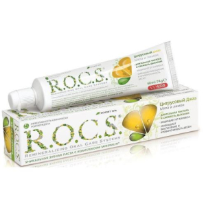 Рокс зубная паста 74г мята + лимон