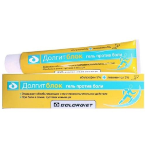 Долгитблок гель для наружного применения 5% + 3% 100г
