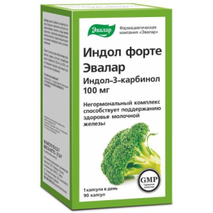 Эвалар индол форте капсулы 100мг 230мг №90