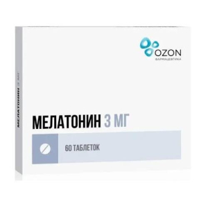 Мелатонин таблетки покрытые пленочной оболочкой 3мг №60