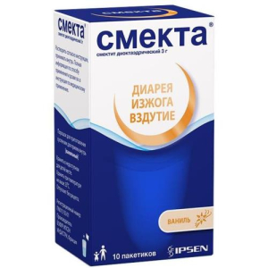 Смекта порошок для приготовления суспензии для приема внутрь 3г 3.76г №10 ваниль