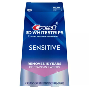 Крест полоски отбеливающие 3D Whitening Professional Sensetive White №28