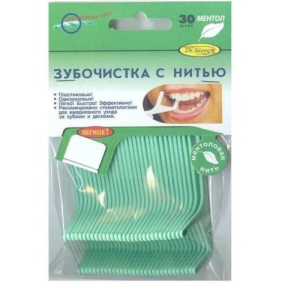 Доктор стив зубочистки с нитью №30 ментол