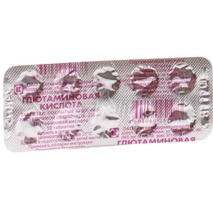 Глютаминовая кислота таблетки кишечнорастворимые покрытые пленочной оболочкой 250мг №10