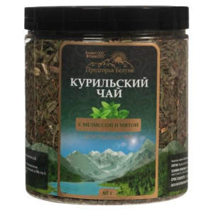 Предгорья белухи курильский чай чайный напиток 60г черн с мелиссой и мятой