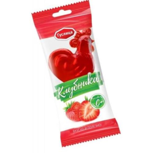 Гуслица леденцовая карамель 17г петушок вит с клубника