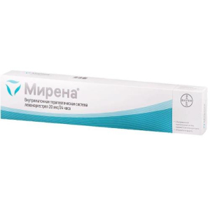 Мирена система внутриматочная терапевтическая 20мкг/24часа №1