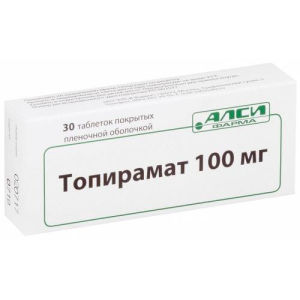 Топирамат таблетки покрытые пленочной оболочкой 100мг №30