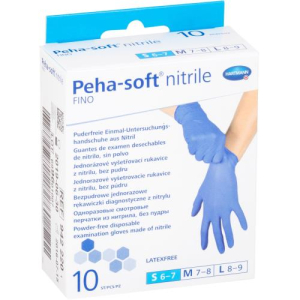 Пеха-софт фино перчатки смотровые нитриловые нестерильные неопудренные №10 (5 пар) р s