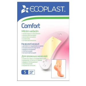 Экопласт комфорт лейкопластырь мозольный №5 70ммх38мм