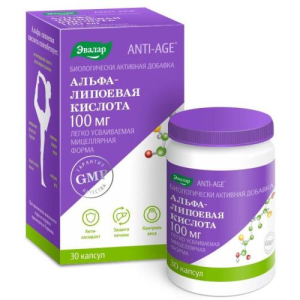 Эвалар анти-эйдж альфа-липоевая кислота капсулы 100мг №30 бад