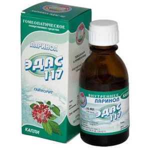 Ларинол эдас-117 капли для приема внутрь гомеопатические 25мл