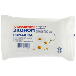 Эконом смарт салфетки влажные  №15 ромашка