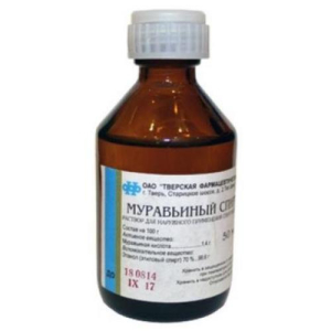 Муравьиный спирт раствор для наружного применения спиртовой 1,4% 50мл