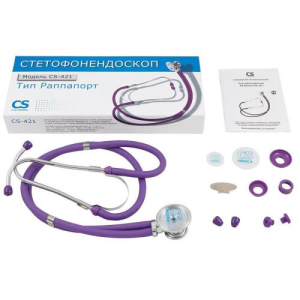 Сиэс медика стетофонендоскоп cs-421 тип раппапорт фиолетовый