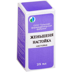 Женьшеня  настойка 25мл
