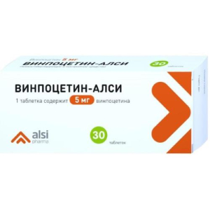 Винпоцетин-алси таблетки 5мг №30