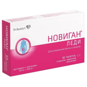 Новиган леди таблетки покрытые пленочной оболочкой 80мг + 400мг №10/д-р Редди