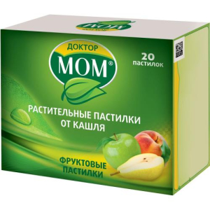Доктор мом растительные от кашля пастилки №20 фруктовые