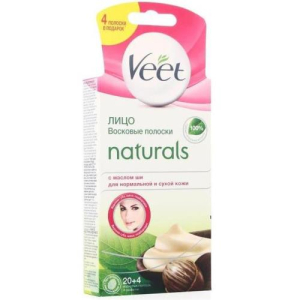 Вит полоски восковые д/депил. масло ши лицо №20 [veet]