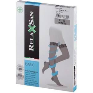 Релаксан бэйсик стей-ап чулки компрессионные 70den 12-17мм р.3 /арт.770/ черн.