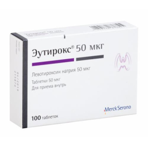 Эутирокс таблетки 50мкг №100