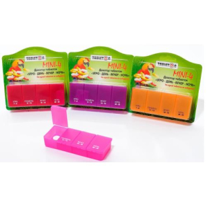 Таблетон мини таблетница-контейнер на 1 день/4 приема