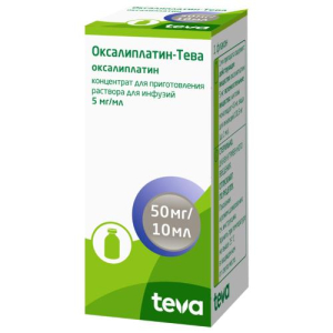 Оксалиплатин-тева концентрат для приготовления раствора для инфузий 5мг/мл 10мл №1