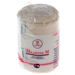 Медитек м бинт медицинский эластичный вр 8х500см застежка