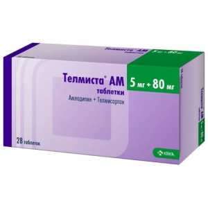 Телмиста ам таблетки 5мг + 80мг №28