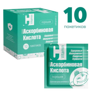 Аскорбиновая кислота порошок 2,5г №10 бад