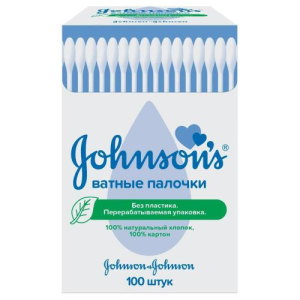 Джонсонс палочки ватные №100