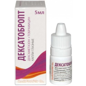Дексатобропт капли глазные 1мг/мл + 3мг/мл 5мл 