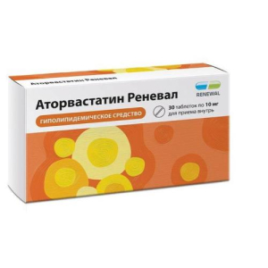 Аторвастатин реневал таблетки покрытые пленочной оболочкой 10мг №30