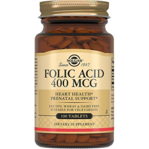 Солгар таблетки 0,4мг №100 фолиевая кислота бад
