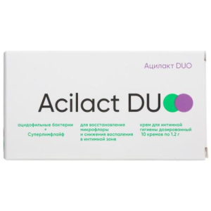 Ацилакт дуо крем для интимной гигиены 1.2г №10 