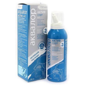 Аквалор актив софт средство для орошения и промывания слизистой полости носа 150мл