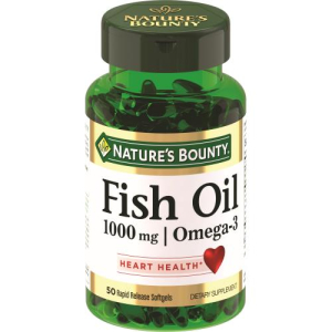 Нэйчес баунти капсулы 1000мг №50 рыбий жир омега-3 бад