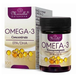 Мирролла омега-3 концентрат капсулы 370мг №100