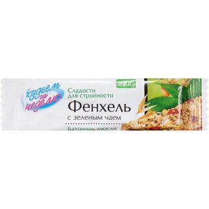 Леовит худеем за неделю мюсли батончик фенхель + зел.чай 30г.