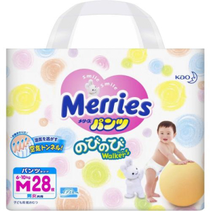 Мерриес подгузники-трусики 6-10кг. р.m №28 [merries]