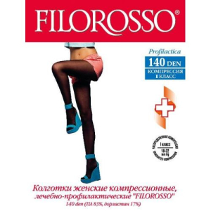 Филороссо колготки 140den р.3 черн.