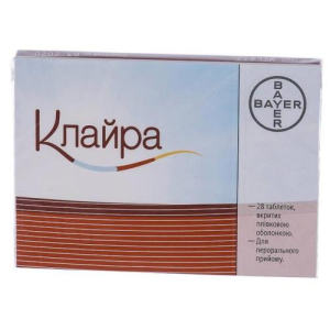 Клайра таб.п/п/о набор 2мг+2мг,3мг+2мг и 1мг,3мг №28