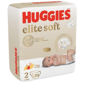 Хаггис элит софт подгузники детские 4-6кг №20 р.2  [huggies]