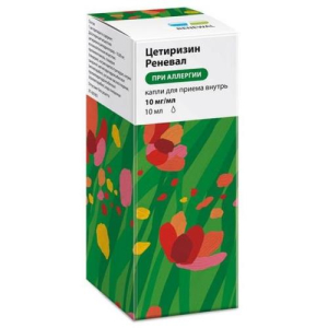 Цетиризин реневал капли для приема внутрь 10мг/мл 10мл