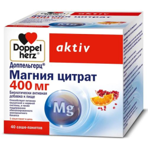 Доппельгерц актив магния цитрат порошок 400мг №40 массой 6г