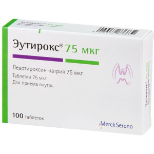 Эутирокс таблетки 75мкг №100