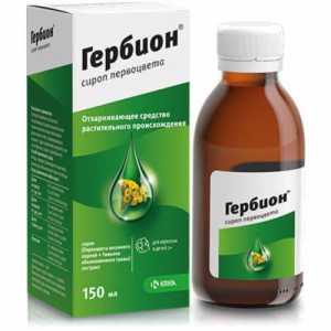 Гербион первоцвета сироп 150мл /в комплекте с ложкой дозирующей/