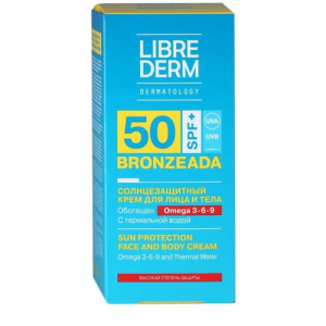 Либридерм бронзиада крем для лица и тела 150мл солнцезащитный омега 3-6-9+ термальная вода spf50